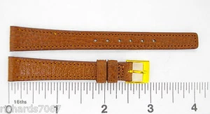 Watchband Stylecraft GENUINE PIGSKIN leather stitched watch strap - Picture 1 of 15