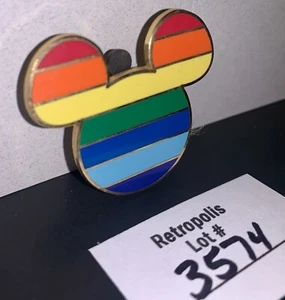RAINBOW Mickey Mouse HEAD Pin Disney official trading 2008 - Picture 1 of 5
