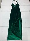 Tobi Womens Emerald Green Textured Back Tie Dress Size Small