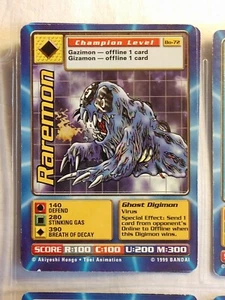 BANDAI DIGIMON RAREMON CARD CHAMPION LEVEL Bo-72. 1999 VINTAGE NM to LP - Picture 1 of 1