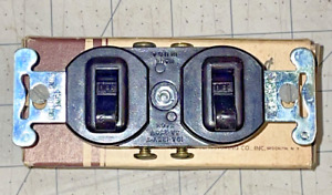Vintage Bakelite Leviton 5212 Combination 2 Single Pole Switch