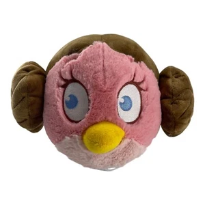 "Star Wars Angry Birds 2012 peluche niña pájaro rosa princesa LeIa bola de peluche 7"" de alto" - Imagen 1 de 6
