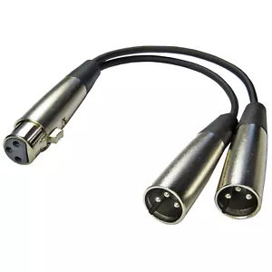 keepdrum YC029 Y-Adapterkabel XLR-Splitter 2x Male - 1x Female - Picture 1 of 6