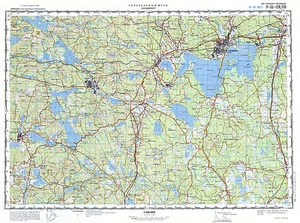 Russian Soviet Military Topographic Maps - SANDVIKEN (Sweden) 1:100 000, REPRINT - Picture 1 of 4