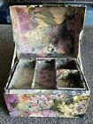Floral Paper Dome Chest Style Jewelry What Not Box