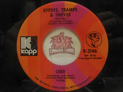 Chér – Gypsys, Tramps & Thieves / He'll Never Know, 45 RPM NM (24J) Foto 1 de 2