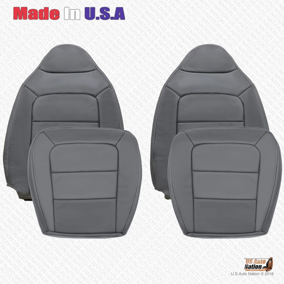 Ford Explorer Sport Trac 2001 2002 conductor pasajero cuero cubierta de asiento en gris Foto 1 de 1
