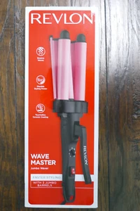 Revlon 3 Barrel Jumbo Hair Wave Master Pink Waver Styling Style Salon Home - Picture 1 of 2