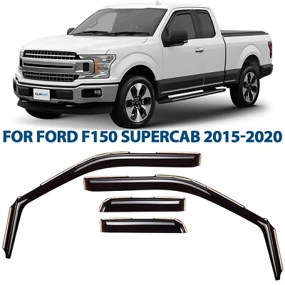 Protectores de lluvia viseras de ventilación para Ford F-150 SuperCab 2015-2020 Foto 1 de 4