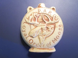 Vintage P.A.P. Loyal Order of Moose Flachmann Vase Keramik $8Sh - Bild 1 von 4