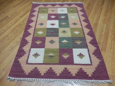 ALFOMBRA MODERNA ANATOLIA FLATWAVE KILIM DISEÑO GEOMÁTRICO 4x6 Foto 1 de 4