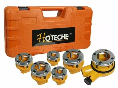 FILIERA FILIERE PER TUBI IDRAULICI CON PROLUNGA 7pz 1/4" 3/8" 1/2" 3/4" 1" 1-1/4 - Immagine 1 di 3