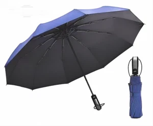 Regenschirm Klappschirm Klassisch wasserdicht Leicht Windsicher 10 Rippen - Bild 1 von 12