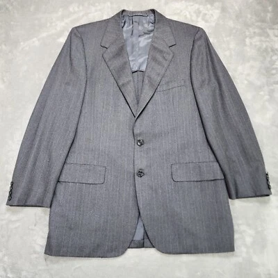 Oxxford Clothes Blazer 46L Gray Striped Unconstructed Sport Coat Suit Jacket - Image 1 of 4