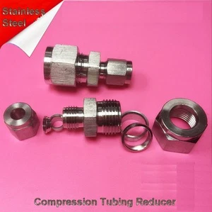 Reductor de tubos de compresión 5/16"" a 1/4"" OD montaje de acero inoxidable LOK - Imagen 1 de 2