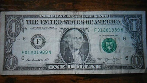 2013 Series $1 Dollar Birthday Note Jan. 20, 1989 F01201989N - Picture 1 of 2
