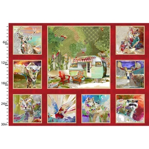 The Great Outdoors Panel Cotton Fabric - Picture 1 of 2