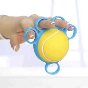 Hand Stress Ball Hand Finger Exerciser Finger Strength Finger Grip Ball yellow - Picture 1 of 5