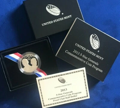 2013 5 STAR GENERALS Clad Proof Half Dollar US Mint with Box, Sleeve and COA - Image 1 of 4