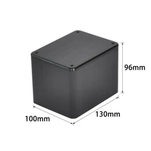 1 pieza Funda protectora transformadora de aluminio negro para amplificador 130x100x96mm - Imagen 1 de 6