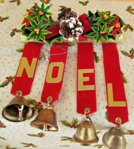Vintage NOEL Türglocken Glocken Ornament - Bild 1 von 5