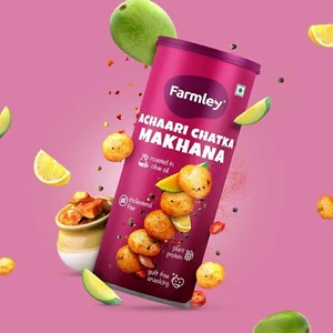 Makhana rôti Farmley et croquant aromatisé Achaari rôti à l'olive 77 g GRATUIT/S - Photo 1/7