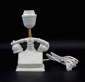 9986300 Porcelaine Lampe Téléphone Lindner Bavière H22cm Porcelaine Blanche - Picture 1 of 2