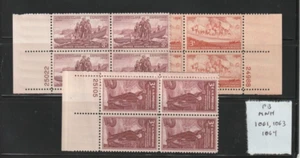 U.S. PLATE BLOCKS Scott #s 1061, 1063, 1064 Mint MNH @ - Picture 1 of 1
