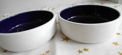 2 Stück Trixi Hunde Katzen Wasserschale Futternapf Keramik blau weiß Neuware - Bild 1 von 4
