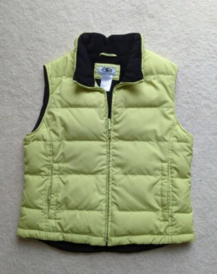 Chaleco de plumón verde Athletic Works acolchado acolchado cálido forrado de lana talla mediana 8/10 Foto 1 de 4