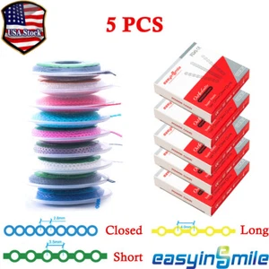 5PK Dental Orthodontic Rubber Bands Elastic Braces Power Chains Long/Short/Close - Picture 1 of 54