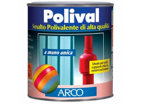 POLIVAL VERNICE PITTURA SMALTO LUCIDO A MANO UNICA SENZA FONDO VARI COLORI ML750 - Immagine 1 di 1
