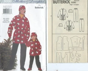 B 5090 sewing pattern Mother Child JACKET PANTS HAT mom 6-18 girl 2-8 sew UNCUT - Picture 1 of 1