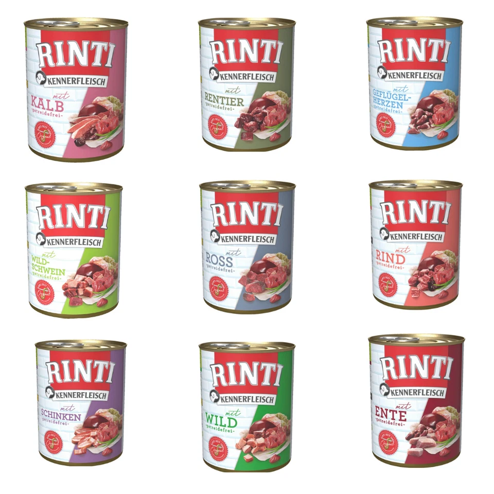 Rinti Pur Kennerfleisch mit Rind - 24 Stück x 400g