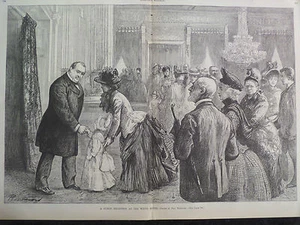 Reception White House Grover Cleveland Harper’s Weekly 1888 - Picture 1 of 2