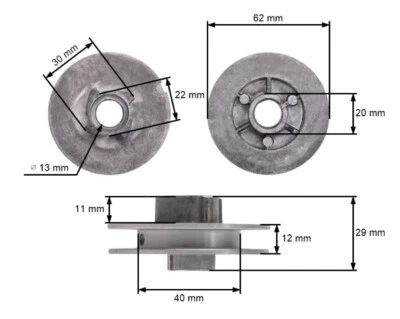 POWERSAWPARTS Seilzugstarter Seilzugrolle Easystarter Alu Motorsäge Scheppach,Hecht,Demon,Güde