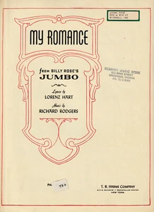 MY ROMANCE Vintage Sheet Music From Billy Rose's "Jumbo" Hart/Rodgers 1935 - Picture 1 of 2