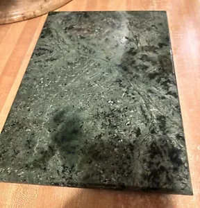 GREEN MARBLE CHEESE, PASTRY, CUTTING BOARD 12" x 8" x .5" - Picture 1 of 2
