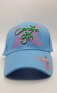 NC Carolina Girl  Light Blue Embroidered Ball Cap Pink Green  Adjustable Beach - Picture 1 of 12