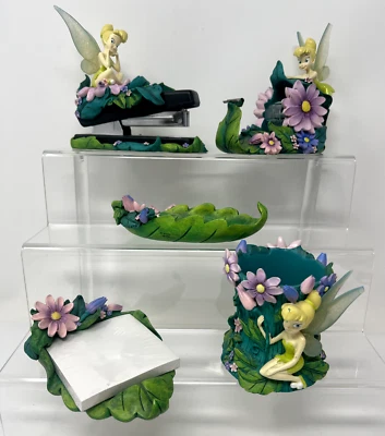 Juego de papelería de escritorio vintage Disney Tinkerbell de 5 piezas grapadora dispensadora de cinta Foto 1 de 4