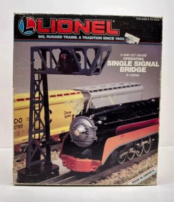 O Gauge Lionel Operating Single Signal Bridge 6-12894. - Image 1 of 2