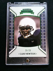 Cam Newton RC 2011 Press Pass Legends Emerald SP Rookie #2 RARE 25/25 Patriots - Picture 1 of 2
