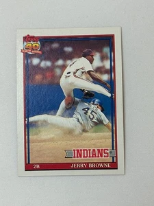 Tarjeta de béisbol vintage 1991 Topps 40 años Jerry Browne #76 Indians - Imagen 1 de 2