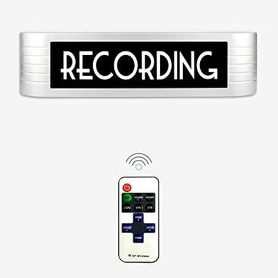 Recording Studio LED Light Sign, Illuminated Warning Sign, Different Lighting - Image 1 of 4