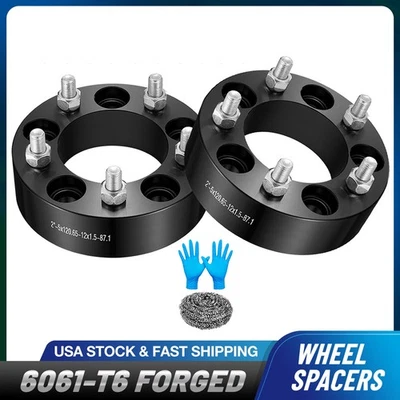 2PCS 2" 5x4.75 Wheel Spacers 12x1.5 For GMC S15 2.8L 1982-1990 - Image 1 of 4