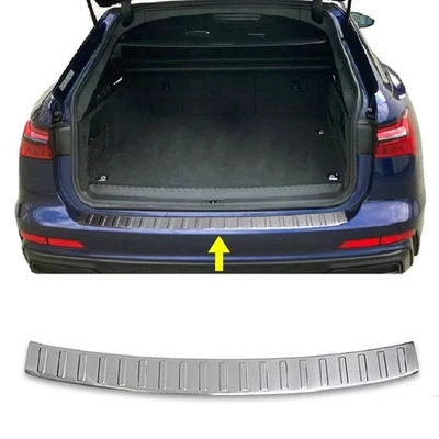Protector parachoques trasero cromado acero inoxidable cepillado AUDI A6 ALLROAD RS6 WAGON 2020-2024 Foto 1 de 4