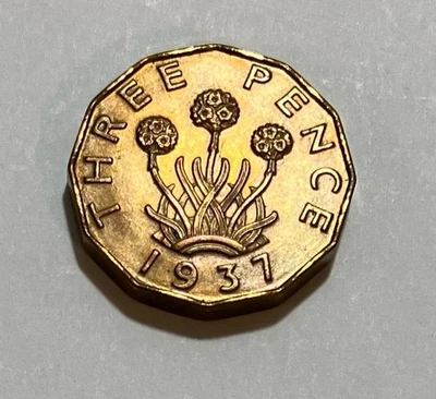 Gran Bretaña 1937 tres peniques Reino Unido Foto 1 de 4