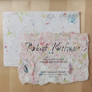 Invito mostra Personale Robert Kushner 1985 Holly Solomon Gallery New York Raro - Picture 1 of 6