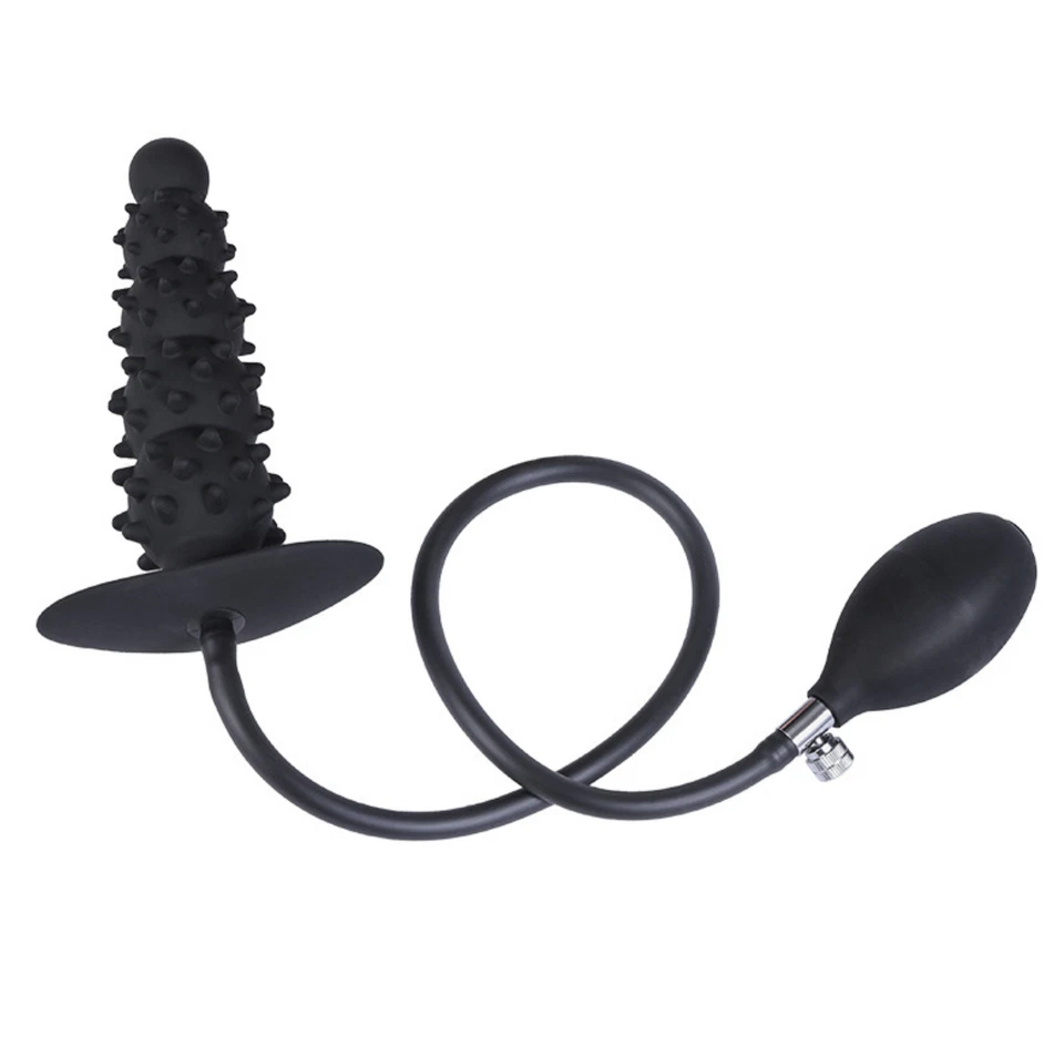 Consolador con enchufe anal inflable más largo más grande bomba enorme masajeador de próstata Foto 1 de 4