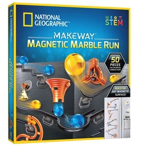 NATIONAL GEOGRAPHIC Magnetic Marble Run - 50-Piece STEM Building Set for Kids... - Picture 1 of 6